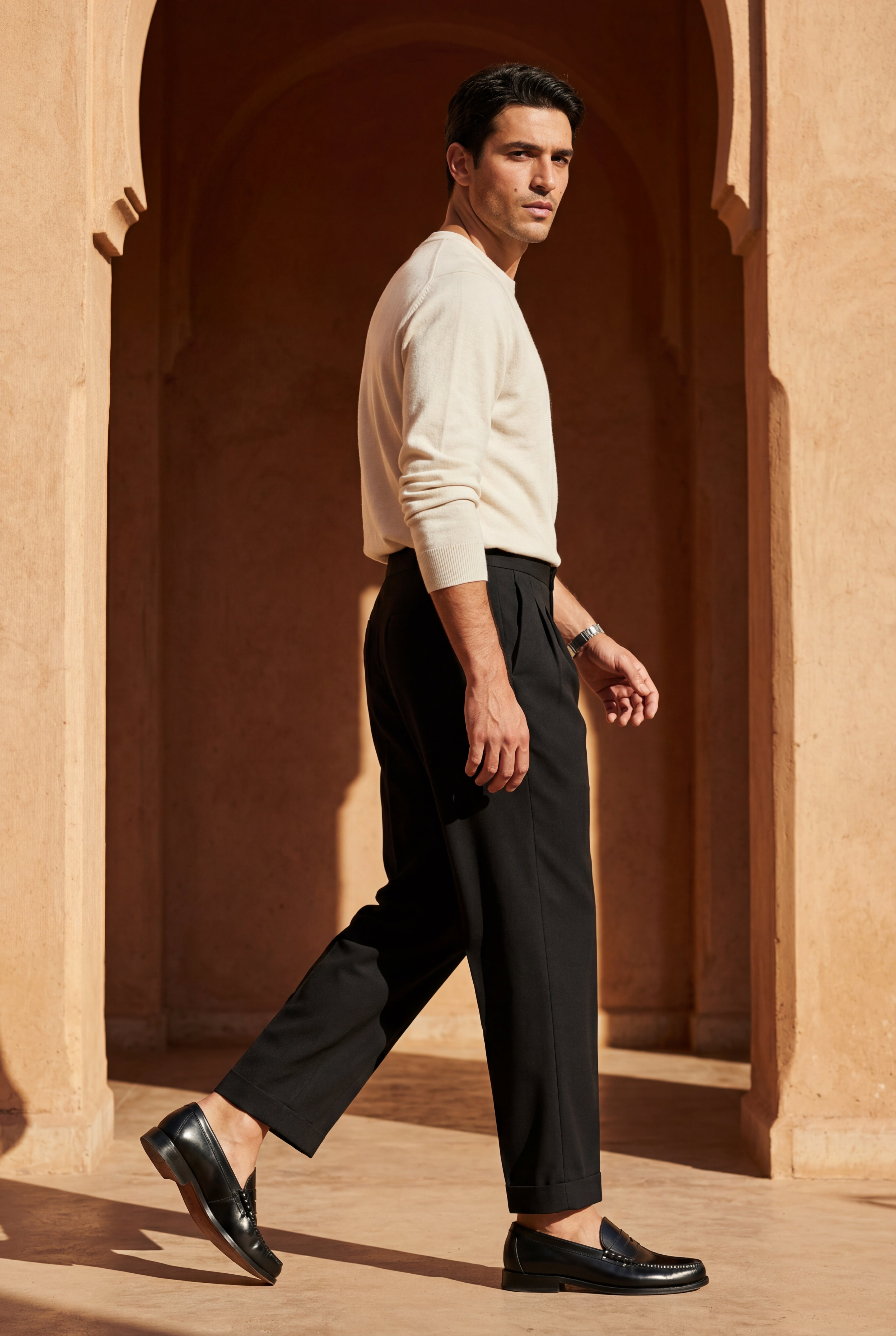 Norvell – Pleated Straight-Leg Dress Trousers