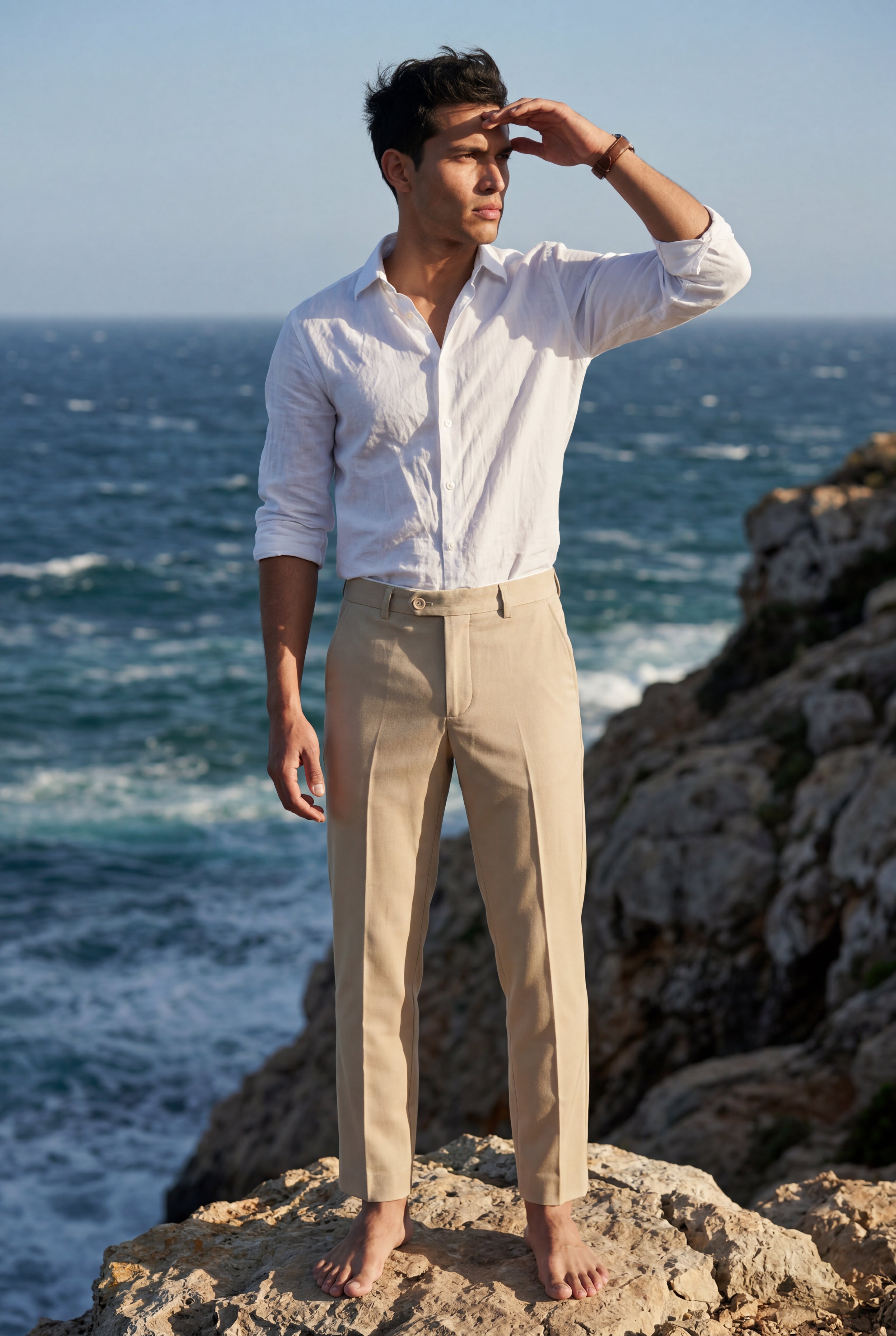 Odraven – Mid-Grey Slim-Fit Tapered Trousers