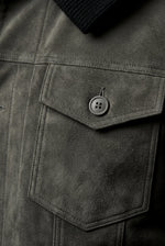 Men's Trucker Jacket with Button Front and Chest Pockets