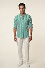 Men's Long Sleeve Striped Shirt in Tailored Fit