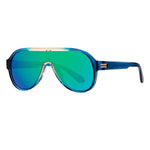 Men's Aviator Sunglasses with Thick Double-Bridge Frame