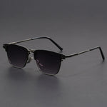 Men's Semi-Rimless Sunglasses with Square Frame