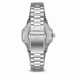 Men’s Stainless Steel Quartz Watch with White Textured Dial