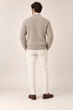 Men’s 100% Cashmere Single-Breasted Half-Turtleneck Cardigan