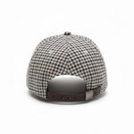 Men’s Houndstooth Check Baseball Cap with Curved Brim