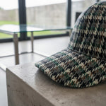 Men’s Houndstooth Check Baseball Cap with Curved Brim