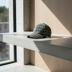 Men’s Houndstooth Check Baseball Cap with Curved Brim