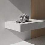 Men’s Houndstooth Check Baseball Cap with Curved Brim