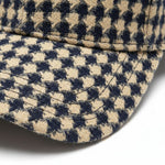Men’s Houndstooth Check Baseball Cap with Curved Brim