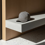 Men’s Houndstooth Check Baseball Cap with Curved Brim