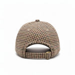 Men’s Houndstooth Check Baseball Cap with Curved Brim