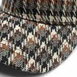 Men’s Houndstooth Check Baseball Cap with Curved Brim