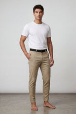 Men's Slim Fit Chinos with Tapered Leg