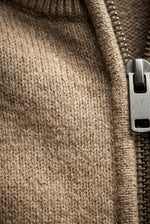 Men's Textured Knit Zip Up Cardigan