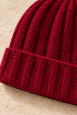 Men’s 100% Cashmere Ribbed Knitted Beanie Hat