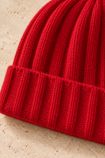 Men’s 100% Cashmere Ribbed Knitted Beanie Hat