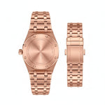 Men’s Stainless Steel Quartz Watch with Integrated Bracelet and Date Display