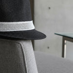 Men’s Woven Straw Fedora Hat with Contrast Band