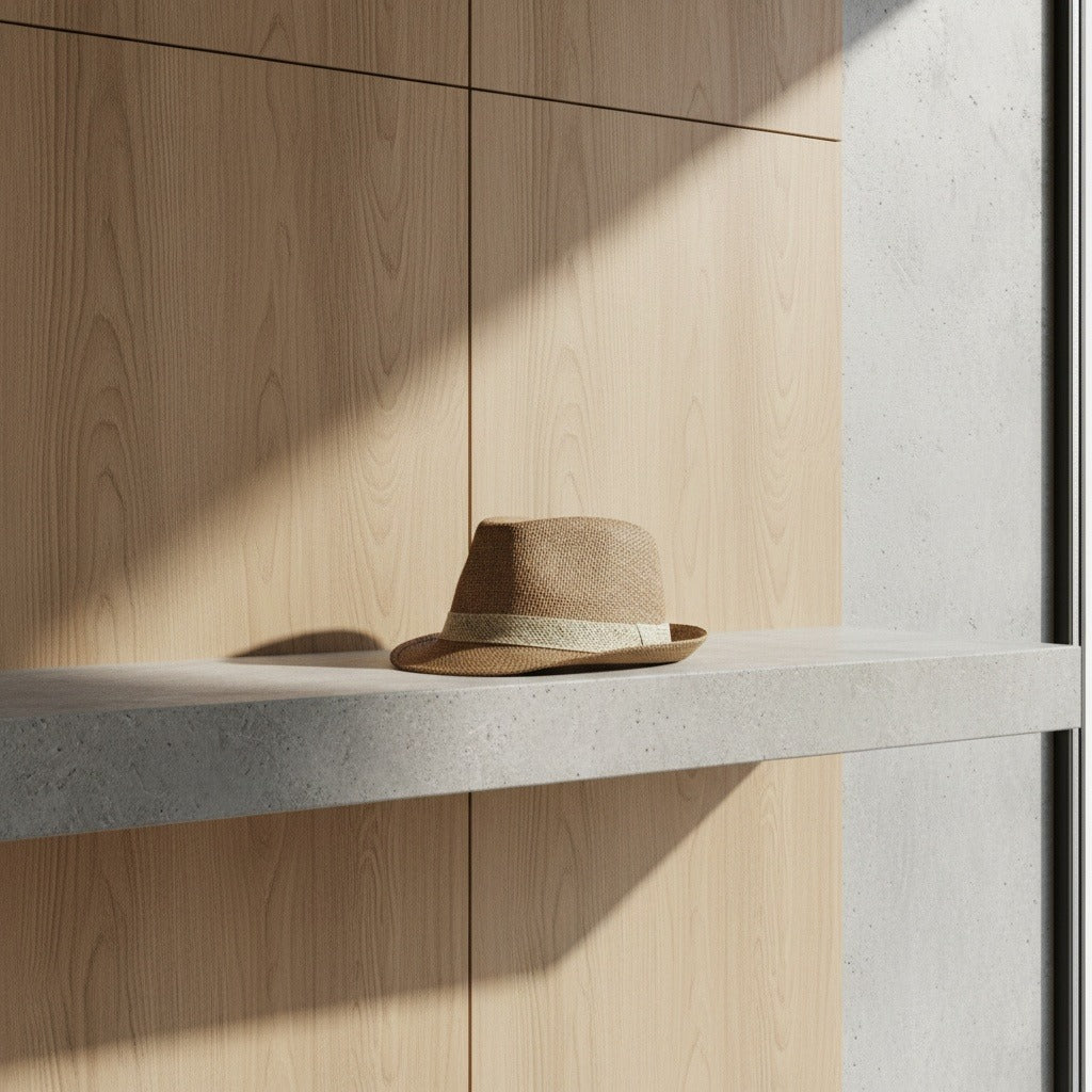 Men’s Woven Straw Fedora Hat with Contrast Band