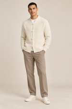 Men’s 100% Merino Wool Single-Breasted Knitted Cardigan