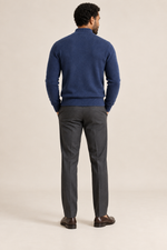 Men’s 100% Merino Wool Full-Zip Mock-Neck Cardigan