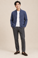 Men’s 100% Merino Wool Single-Breasted Knitted Cardigan