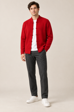 Men’s 100% Merino Wool Single-Breasted Knitted Cardigan