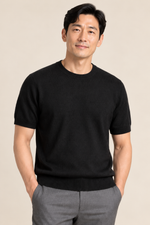 Men’s 100% Merino Wool Knitted Crew-Neck T-Shirt