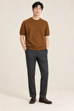 Men’s 100% Merino Wool Knitted Crew-Neck T-Shirt