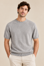 Men’s 100% Merino Wool Knitted Crew-Neck T-Shirt