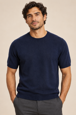 Men’s 100% Merino Wool Knitted Crew-Neck T-Shirt