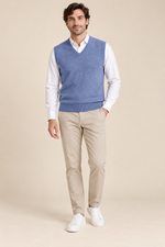 Men’s 100% Merino Wool Knitted V-Neck Sweater Vest