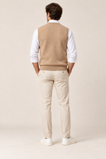 Men’s 100% Merino Wool Knitted V-Neck Sweater Vest
