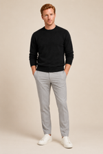 Men’s 100% Pure Mink Cashmere Crew-Neck Jumper