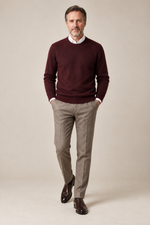 Men’s 100% Pure Mink Cashmere Crew-Neck Jumper