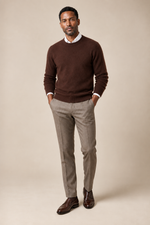 Men’s 100% Pure Mink Cashmere Crew-Neck Jumper