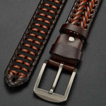 Men's Braided Belt with Pin Buckle