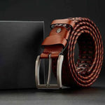 Men's Braided Belt with Pin Buckle