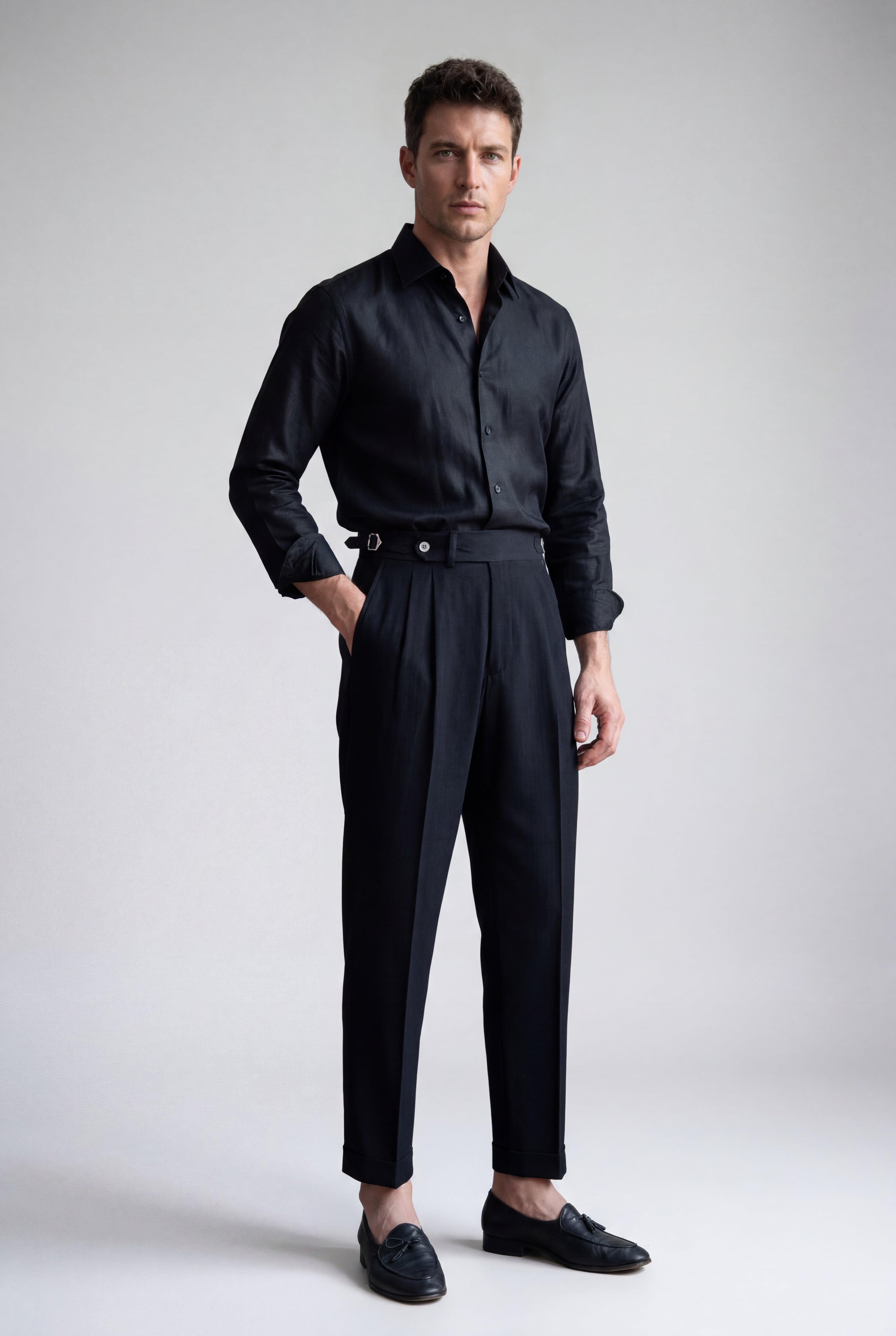 Lorvane – Double-Pleat Trousers with Side Adjusters