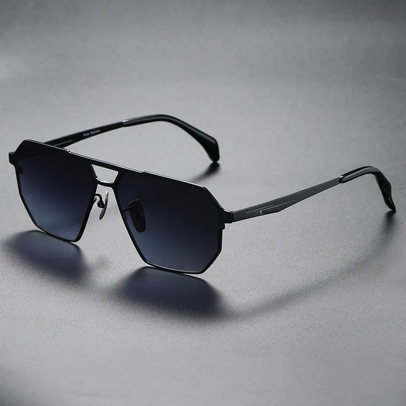 Men's Geometric Sunglasses with Metal Frame