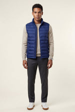 Men's Quilted Gilet with Zip and Stand Collar