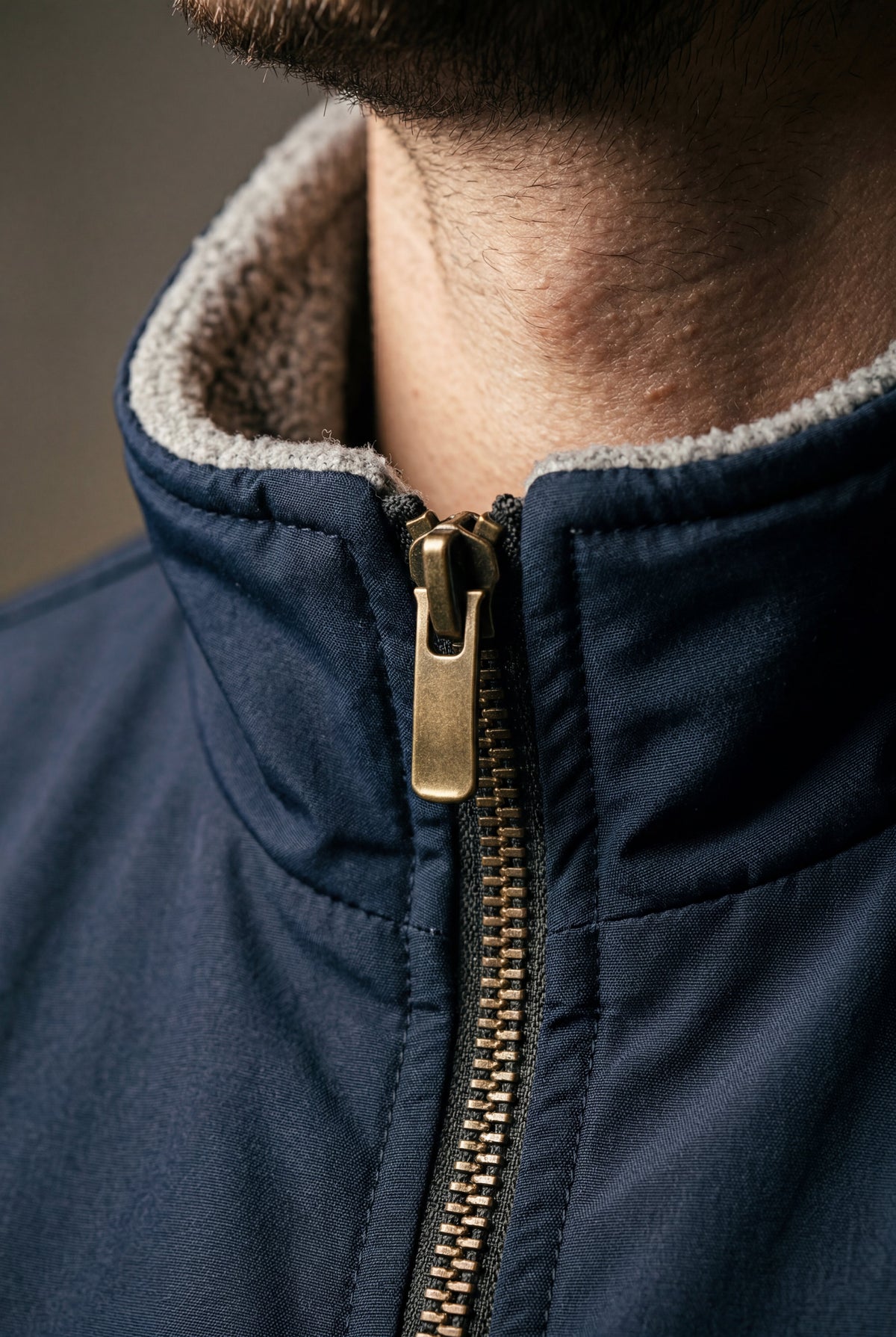 Men's Zip Up Gilet with Stand Collar