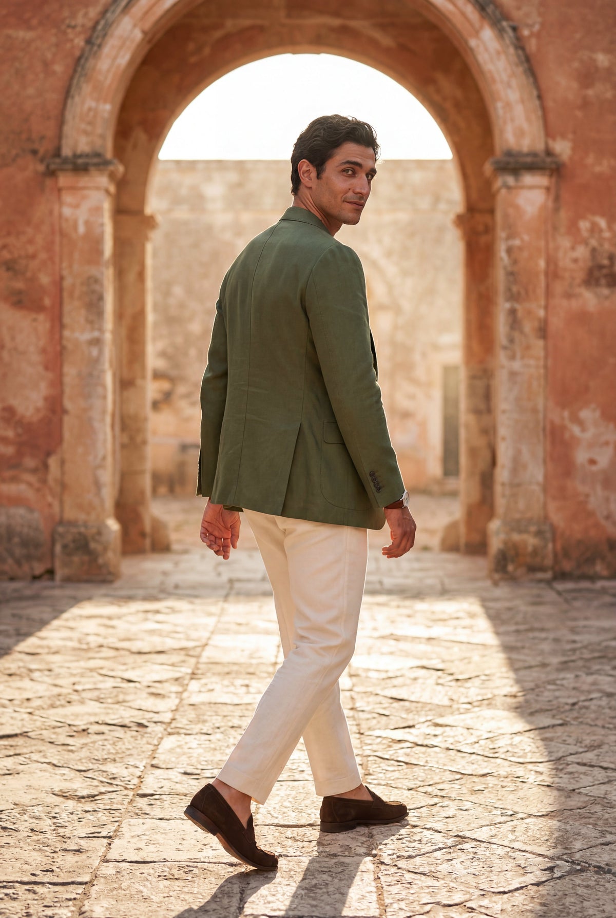 Men's Slim Fit Blazer with Two-Button Fastening