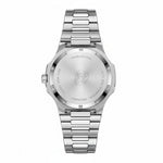 Men’s Stainless Steel Sports Watch with Textured Dial and Date Display