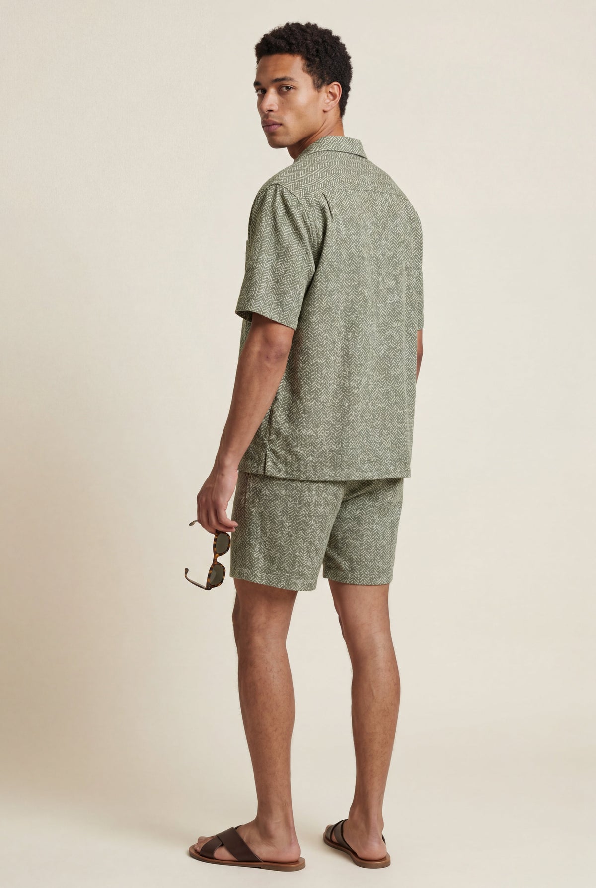 Men's Printed Shirt and Shorts Co-ord Set