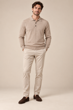Men’s 100% Mink Cashmere Knitted Polo Jumper