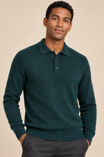 Men’s 100% Mink Cashmere Knitted Polo Jumper