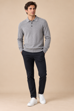 Men’s 100% Mink Cashmere Knitted Polo Jumper