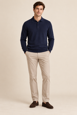 Men’s 100% Mink Cashmere Knitted Polo Jumper