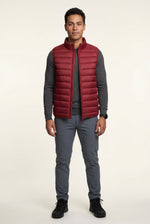 Men's Quilted Gilet with Zip and Stand Collar